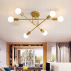 ZÁVESNÁ LAMPA VINTAGE LUSTER 6 ŽIAROVIEK E27 ZLATÁ