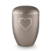 Ekologická urna Crystal Srdce - Fumé