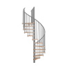 Minka STAIRS Kombinované točité schodisko Spiral Smart buk/sivá pr. 100 cm