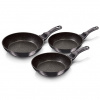 Berlingerhaus Sada pánví s mramorovým povrchem 3 ks Metallic Line Carbon Pro Edition BH-6903
