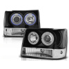 Predné Angel Eyes svetlá Jeep Grand Cherokee 93-98 Black