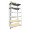 Kovový regál do garáže Biedrax 60 x 120 x 180 cm, biely - 6 políc MDF
