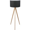 TK Lighting Treviso stojaca lampa 1x15 W čierna-drevo 5039