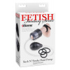 Fetish Fantasy Series Suck N' Stroke – vákuová pumpa na žaluď (číra/čierna) + 3 krúžky
