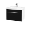 Dreja Umývadlová skrinka BIG INN SZZ 65 - N01 Biela lesk / Úchytka T02 / M17 Čierna mat