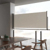 vidaXL zaťahovacia bočná markíza na terasu 100 x 300 cm krémová