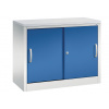 Skriňa Acurado - Sideboard, posuvné dvere, 1000 x 400 x 720 mm, sivá/modrá