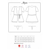 Koketná župan Miamor robe white - Obsessive L/XL bílá