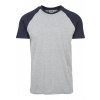 Raglan Contrast Tee - grey/navy 3XL