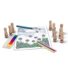 Melissa & Doug - Drevené pečiatky v krabičke Symboly, 10 ks