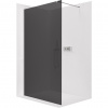CERANO - Sprchová zástena Walk-in Onyx Cube Ľ/P - 8 mm - hranatá vzpera - chróm, grafitové sklo - 60x200 cm
