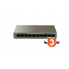 Tenda TEF1110P-8-102W PoE AT switch - 8x PoE 100 Mb/s + 2x Uplink 1 Gb/s, PoE max 102W, fanless,PoE+