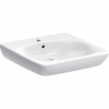 Geberit Selnova Comfort - Umývadlo 550x550 mm, bezbariérové, s 1 otvorom na batériu, s prepadom, biela 501.461.00.7