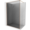 Mexen Kioto-F, sprchová zástena s rámom 90 x 202 cm, 8 mm šedé sklo, profil medená matná, 800-090-104-65-40