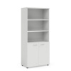 BASIC Policová skriňa BASIC, kombinovaná, so zámkom, 80x40x182,1cm, biela