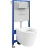 Mexen Rico súprava WC Fenix Slim s podomietkovým rámom, lesklá biela - 6103372XX00