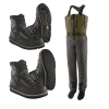 Patagonia Pánské brodící kalhoty Swiftcurrent Expedition Zip Front Waders, vel. MXM - Basin Green a Patagonia Brodicí boty Foot Tractor - Guma, vel. US 05 - EU 38