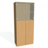 Policová skriňa Drive, zámok, 80x185x42 cm, buk/buk