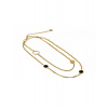 Dvojitá retiazka na krk z pozlátené chirurgickej ocele 18664