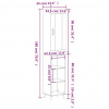 vidaXL Vysoká skrinka biela 34,5x34x180 cm spracované drevo - Biela - 72633-27362