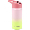 SKIP HOP Fľaša so slamkou nerezová Wander - ombré pink, 450ml