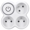 Solight rozbočovač, 3x 15A, biely-sivý, vypínač P106