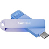 SanDisk Creator Phone Drive USB flash disk 128 GB modrá, Lila purpurová SDIXD0N-128G-GN6TP USB-C™ (USB 3.2 Gen 1), Lightning konektor Apple; SDIXD0N-128G-GN6TP