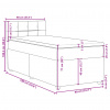 vidaXL Posteľný rám boxspring s matracom čierny 90x190 cm látka - Čierna - 144325-90298