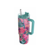 Nerezový termohrnček so slamkou Vibe Oil Petals 880 ml