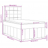 vidaXL Boxspring posteľ s matracom bledosivá 120x200 cm látka - Sivá - 157653-92625