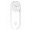 Designové kyvadlové nástěnné hodiny 5822WH Karlsson 50cm