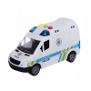 Teddies policajná dodávka na zotrvačník so zvukom a svetlom 15 cm