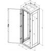 Triton 19' rozvádzač stojanový 42U/600x600 plechové dvere, sivá