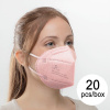Respirátor na ochranu dýchacích ciest FFP2, (20 kusov), ružový