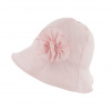 Dievčenský letný klobúk s kvetom Ajs
