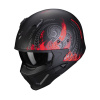 Prilba SCORPION Covert-X Tatoo čierno/červená matná XL