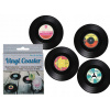 Podložka na stôl - 4 kávové podložky vinylové dosky (4 kávové podložky vinylové dosky)