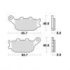 Brzdové platničky BRAKING (semi-metalická zmes SM1, 2 ks v balení)