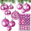Ružové vianočné gule NA VIANOČNÝ STROMČEK Sada 100 ks Vianočné Dekorácie
