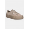 Semišové tenisky Calvin Klein VULC FLATF LACE UP SUE/WL CK YW0YW02000 béžová EUR 41