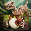 RoboTime 3D drevená mechanická skladačka Velociraptor