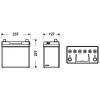 Exide Excell 12V 45Ah 300A EB454