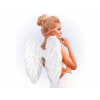 Anjelské krídla anjela biele 50x50 cm vianočná hra