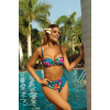 Dámske plavky S730PM22 Floral3 - Self 36D tyrkys-oranžová