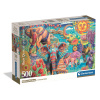 Clementoni - Puzzle 500 Karneval slonov