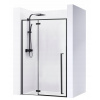 Sprchové dvere - EasyClean sprchové dvere čierne FARGO 100 - REA (Sprchové dvere - EasyClean sprchové dvere čierne FARGO 100 - REA)