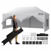 VEVOR Záhradný stan Pavilón 304,8x609,6x320 cm 500d PU Strieborný materiál