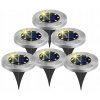 Solárne svietidlá - 6x Solárne lampy LED záhradné svetlo Disk Svetlo (Solárne svietidlá - 6x Solárne lampy LED záhradné svetlo Disk Svetlo)