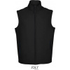 SOL´S RACE BW / Pánska 2-vrstvová softshellová vesta - black XXL