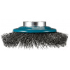 MAKITA kotúčová kefa z oceľového drôtu-vlnitý drôt priemer 0,3 mm X-LOCK 100 mm D-73449